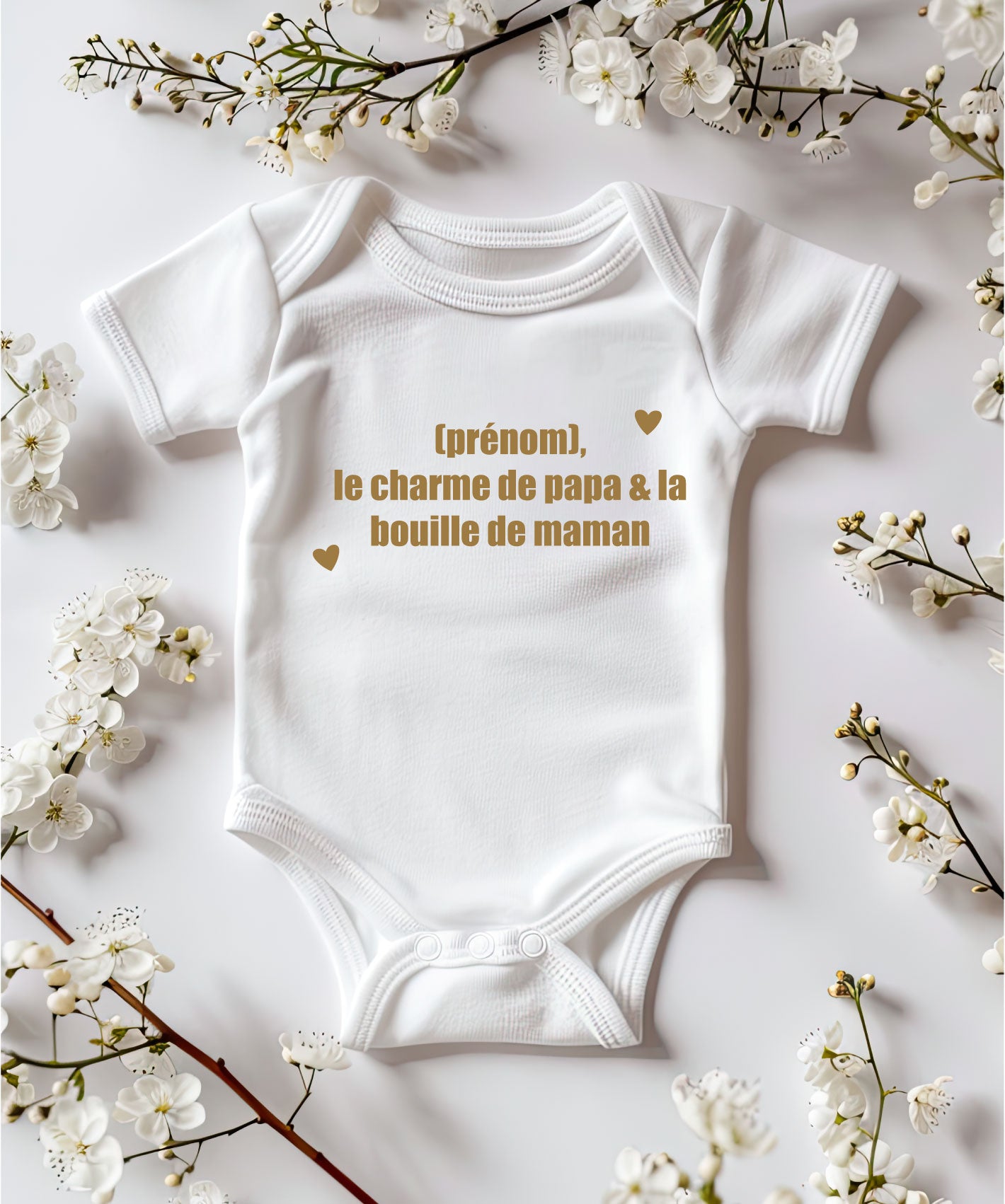(prénom), le charme de papa et la bouille de maman